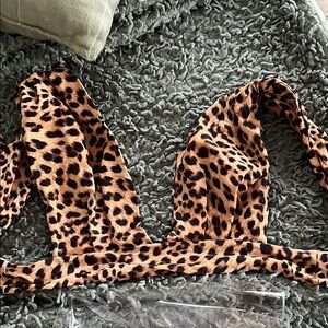 Monday Swimwear Leopard Print Bikini Top